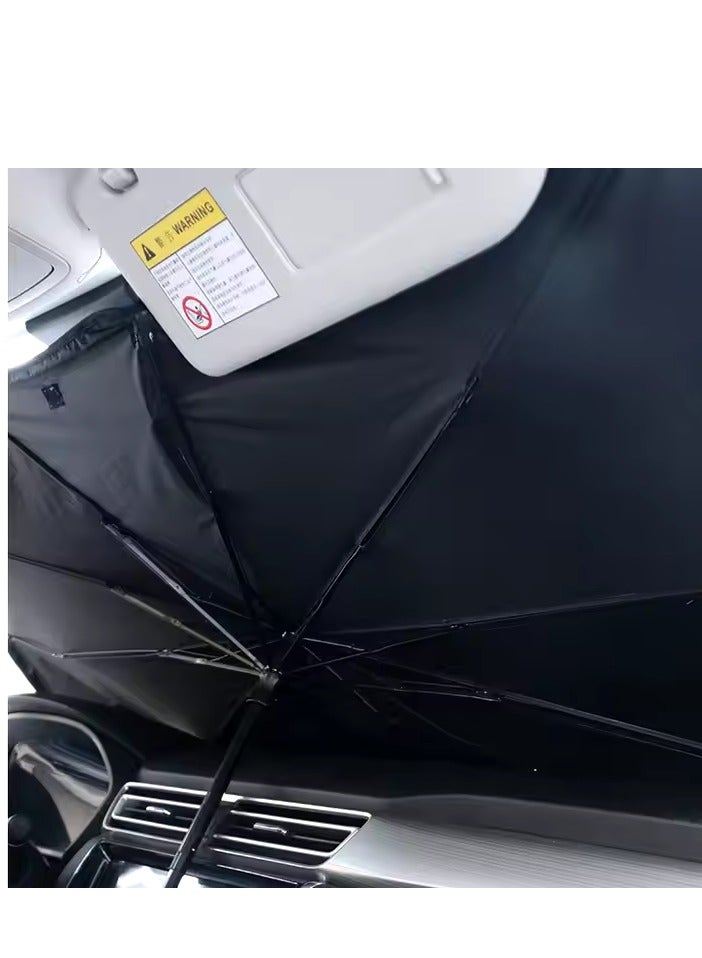 Foldable Car Sunshade Umbrella for Windshield | Heat-Blocking, UV Protection, Compact Design - Image 3
