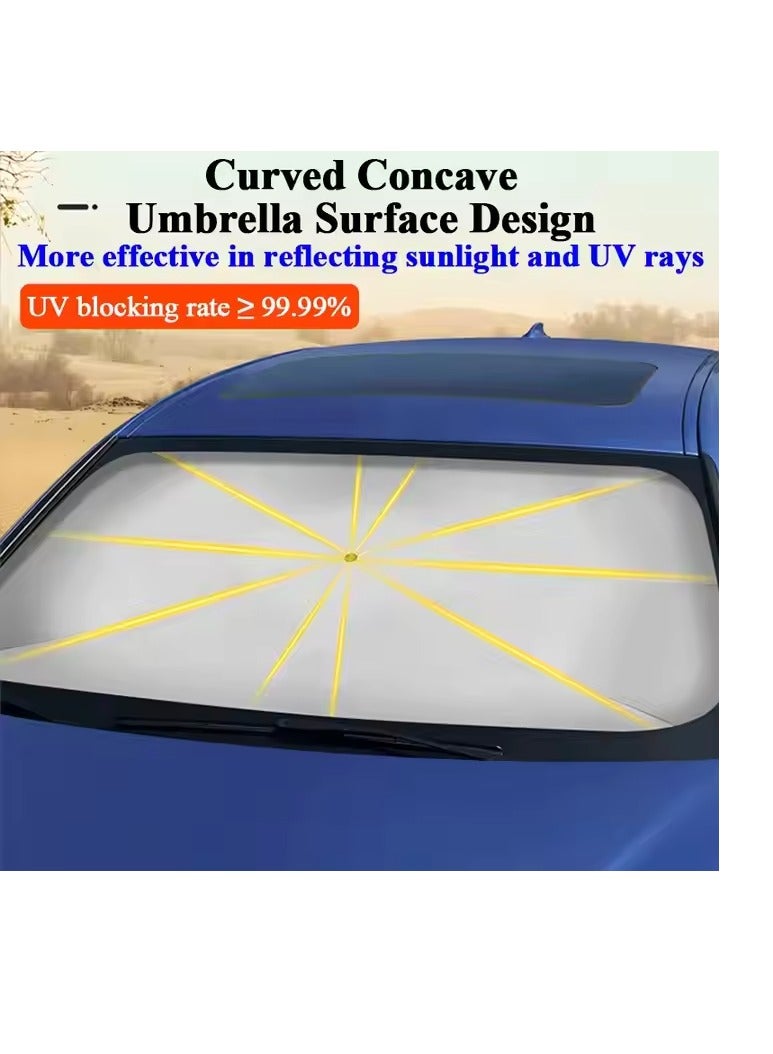 Foldable Car Sunshade Umbrella for Windshield | Heat-Blocking, UV Protection, Compact Design - Image 4