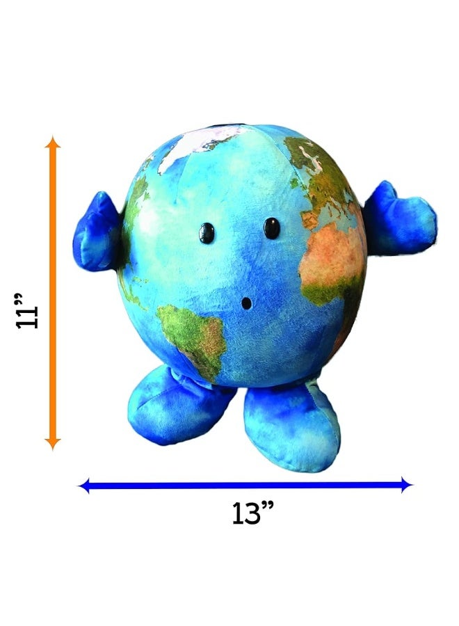 Celestial Buddies Our Precious Blue Planet Earth Buddy Science Space Solar System Educational Stuffed Plush Toy - Image 3