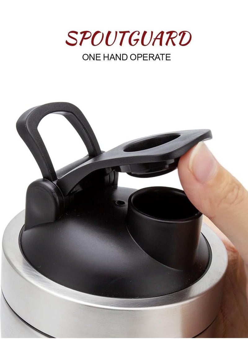LENND Stainless Steel Protein Shaker Bottle with shaker ball, Insulated, Leak Proof, BPA Free, Hiking  - Image 4