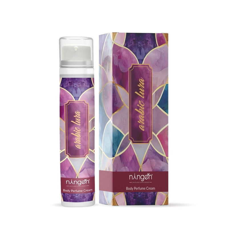 ningen Ningen Arabic Lura Body Perfume Lotion Cream for Women Citrus Saffron Pepper Rum Cedarwood Amber Notes Moisturises Deodorises Nourishing Hydrating LongerLasting Fragrances 50g - Image 1