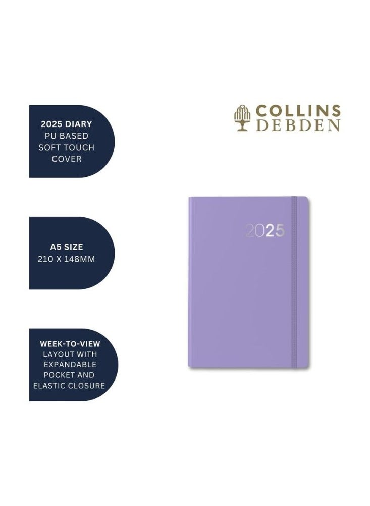 Collins - Collins Legacy 2025 Planner - A5 Week To View Diary - Grey- (CL53.55-25) - Professional Weekly Planner with Soft Touch Cover - Image 1