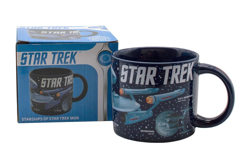 The Unemployed Philosophers Guild Starships of Star Trek Coffee Mug - Different Iconic Ships From Across the Ages - Comes in a Fun Gift Box, 14 oz - Image 2