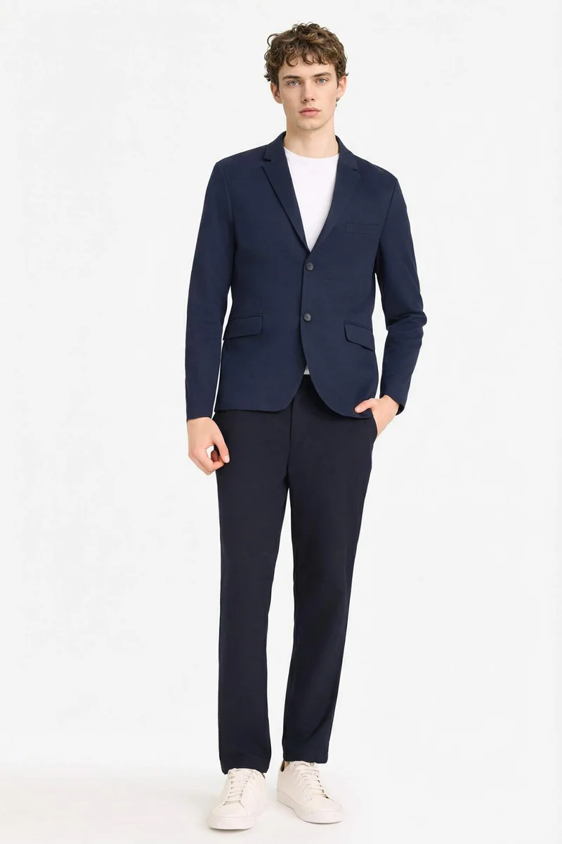 ديفاكتو Slim Fit Cotton Blazer
