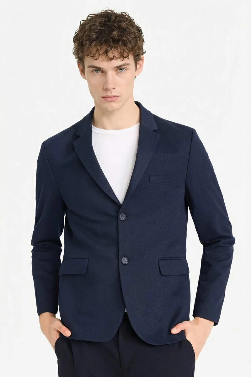 Defacto  Slim Fit Cotton Blazer for Men | Best Price UAE