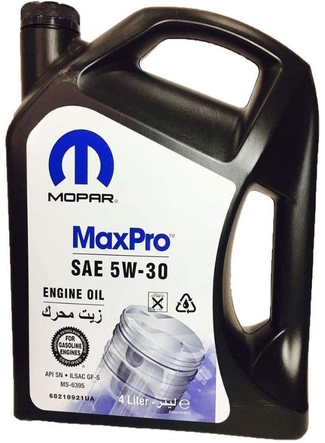 Mopar MaxPro SAE 5W-30 Engine Oil for Gasoline Engines, 4 Liter