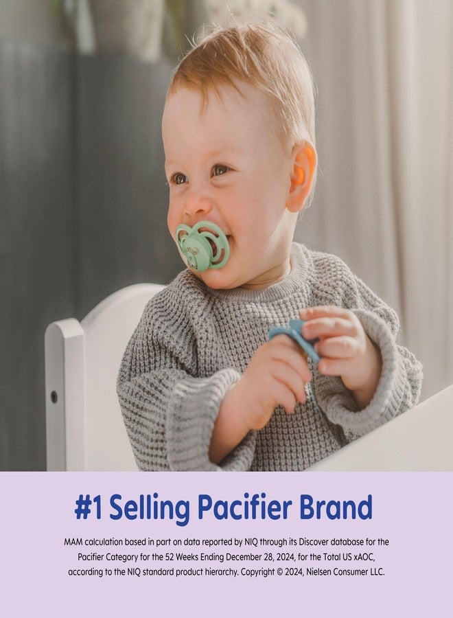 MAM Perfect Baby Pacifier, Patented Nipple, Developed with Pediatric Dentists & Orthodontists, 2 Pack, 0-3 Months, Boy - Image 2