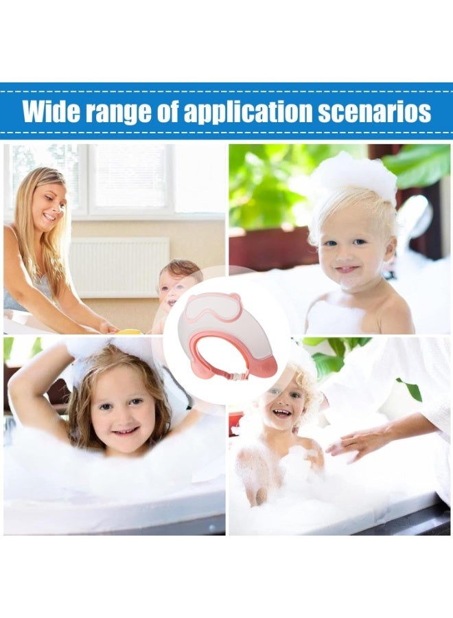 Soofam Baby shampoo cap Baby Shower Caps Shield, Adjustable Silicone Shower Caps for Kids Waterproof Shampoo Hat for Children Toddler Visor Hat for Eye and Ear Protection Cute Panda Shape Makes Bath More Fun - Image 2