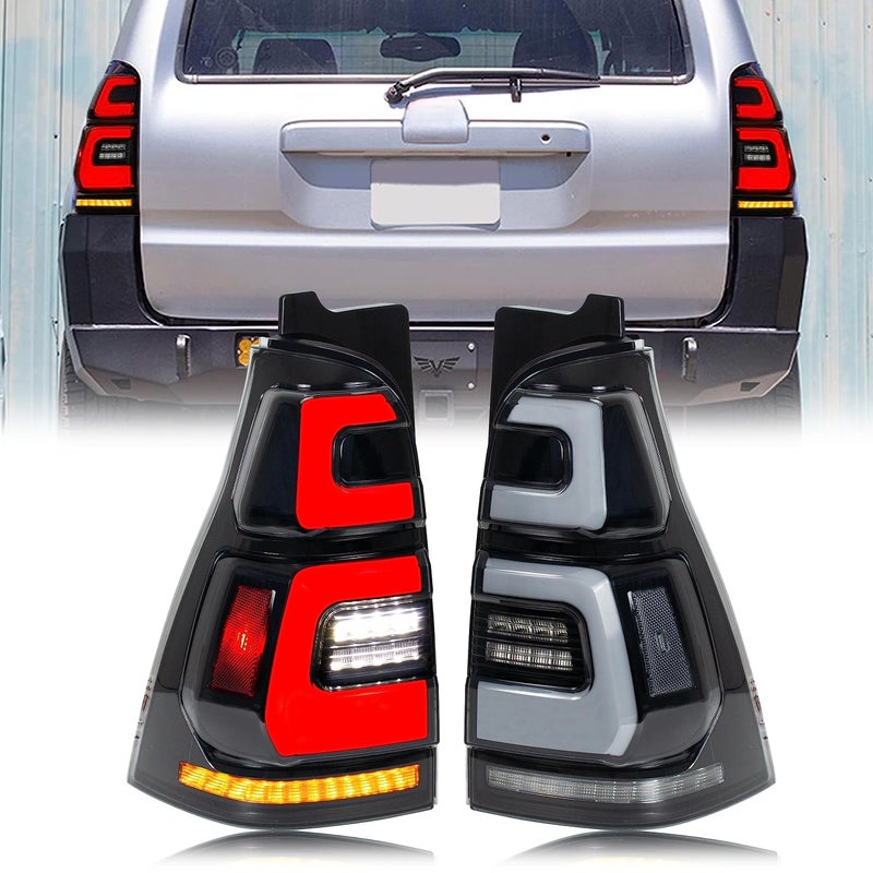 inginuity time LED Tail Lights for Toyota 4Runner 20032009 4th GEN 4Runner Startup Animation Sequential Turn Signal 3D OffRoad White Rear Lamps Assembly Accessary