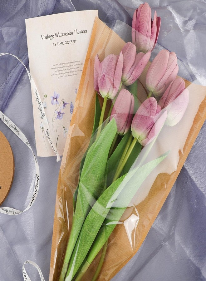 GSHYMXT 100 Pack Flower Bags for Bouquets, 9.8 x 3.9 x 17.7 Inch, Wedding, Birthday, Mother's Day, Valentine's Day - Image 4