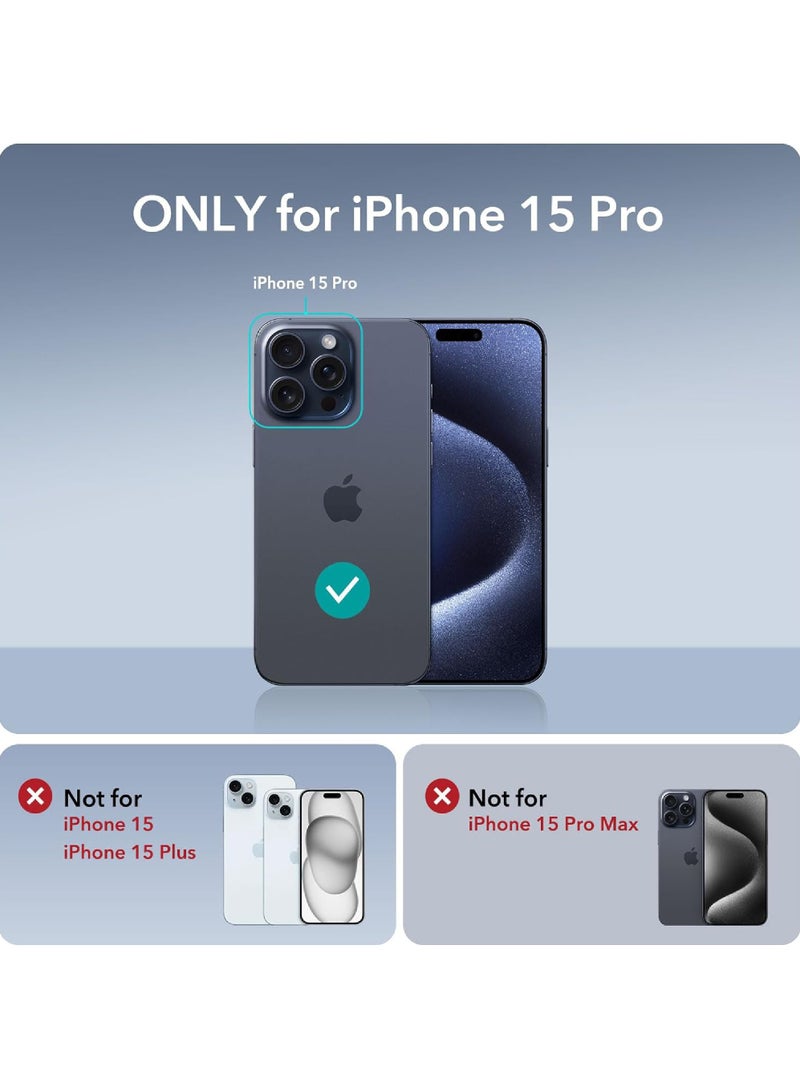 Rock Pow For iPhone 15 Pro Case Compatible with MagSafe Shock Proof Grade Protective Case Built-In Stash Stand Phone Case Scratch-Resistant Back Cover Classic Series - Image 2