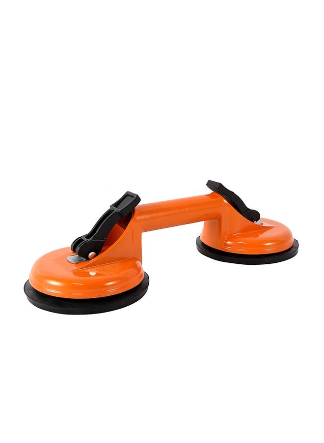 Aluminum Glass Suction Cup -2 Cups- Heavy-Duty Glass Lifter Tool with Strong Suction Power and Quick Release Mechanism -for Glass Installation, Window Repair, Tile Lifting and Granite Handling