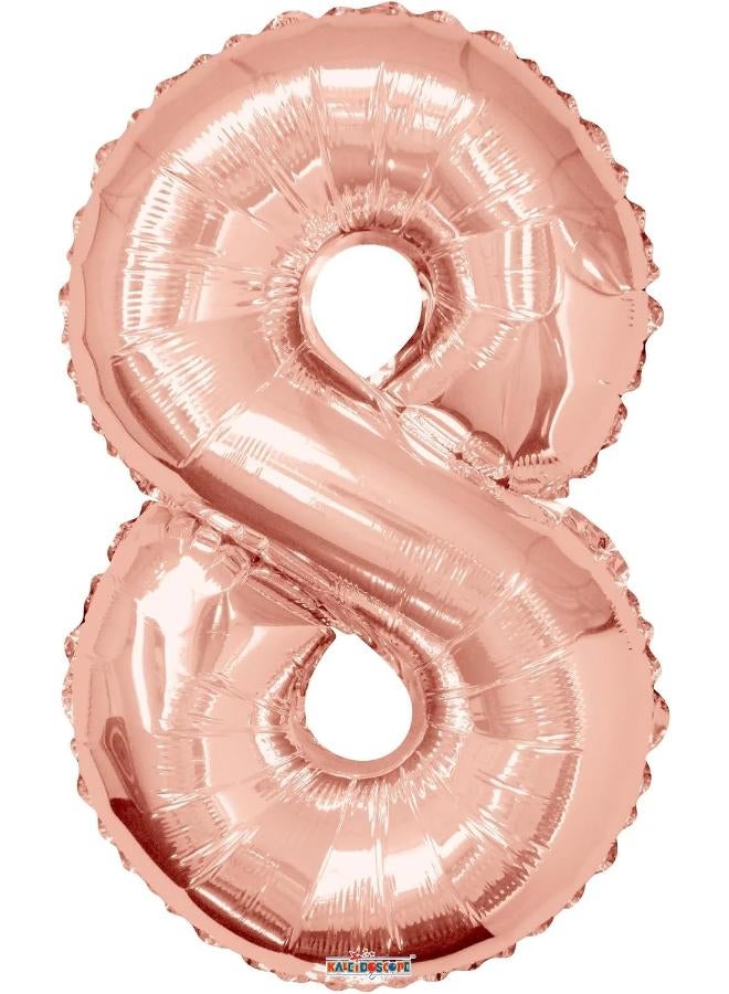 34'' SC Number 8 Rose Gold Shape