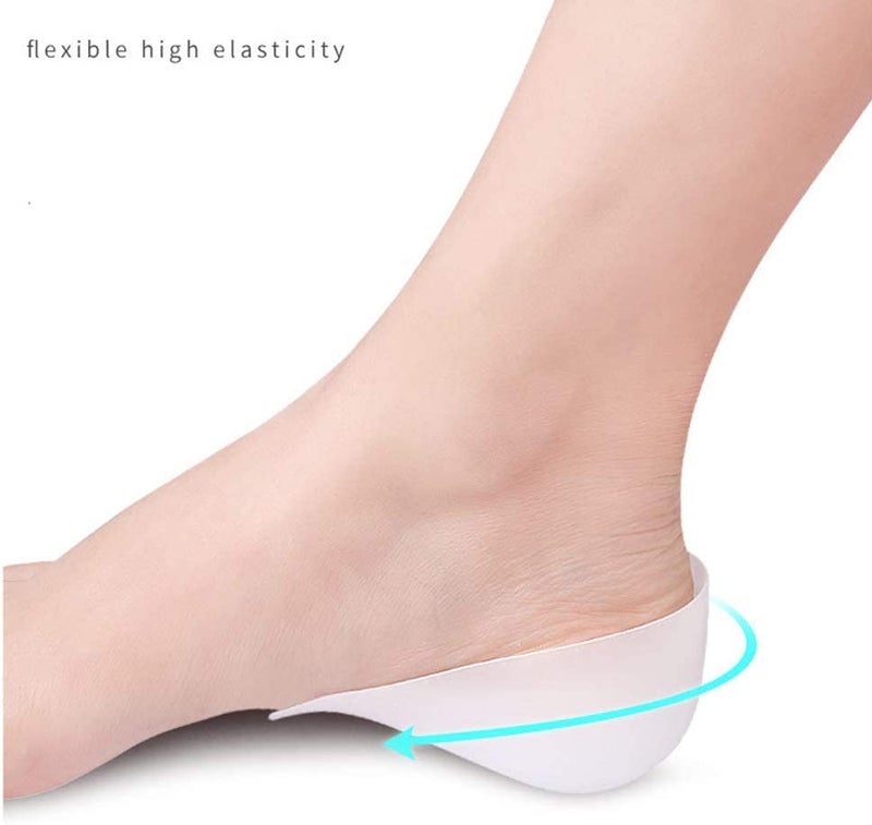 Dr.Pedi Height Increase Heels Cushion Insole, Gel Heel Invisible Height Elevators, Heal Dry Cracked Heels Arch Support Heel Protectors 2.5CM - Image 5