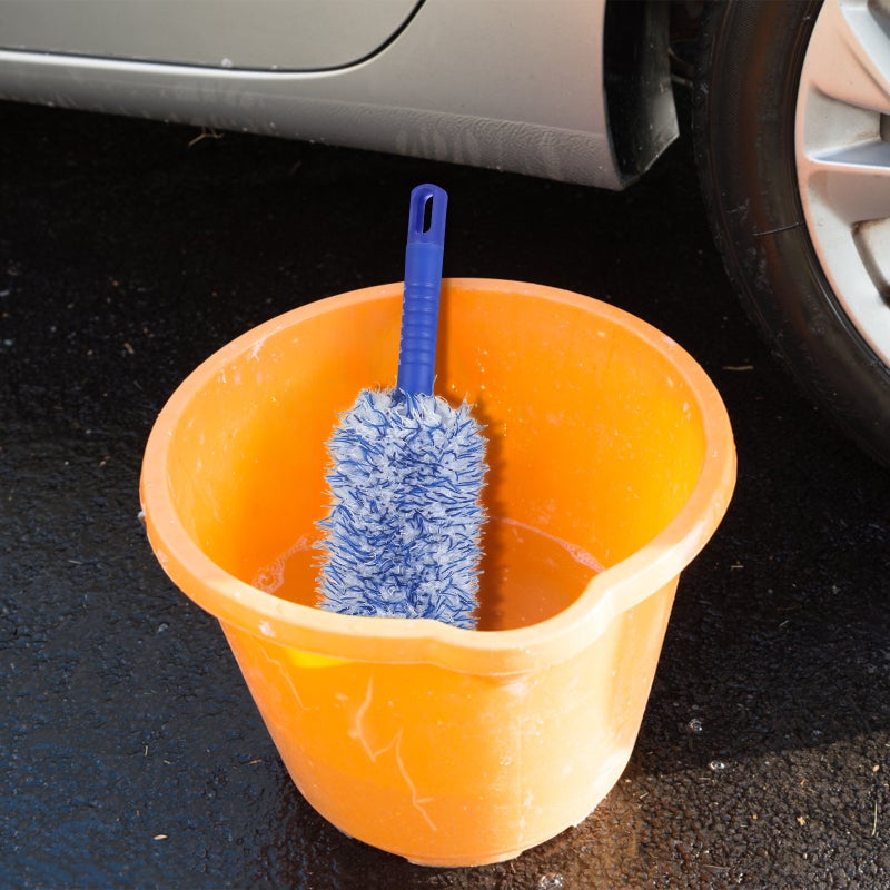 Car Rim Brush with Bendable Design for Thorough Wheel Cleaning, Nonslip Handle - Image 5