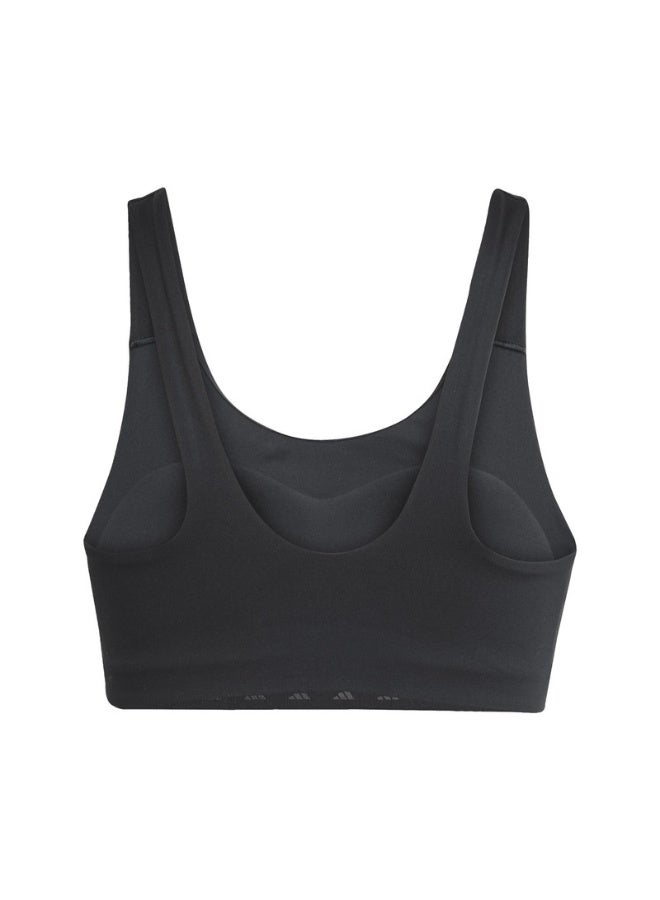 Adidas Adidas All Me Luxe Ms Black Training Bra For Women XS - Image 2