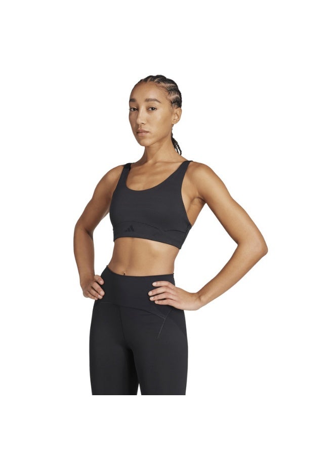 Adidas Adidas All Me Luxe Ms Black Training Bra For Women XS - Image 3