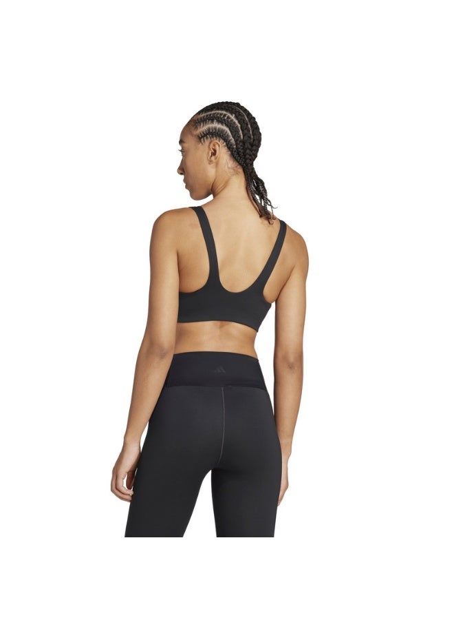Adidas Adidas All Me Luxe Ms Black Training Bra For Women XS - Image 4