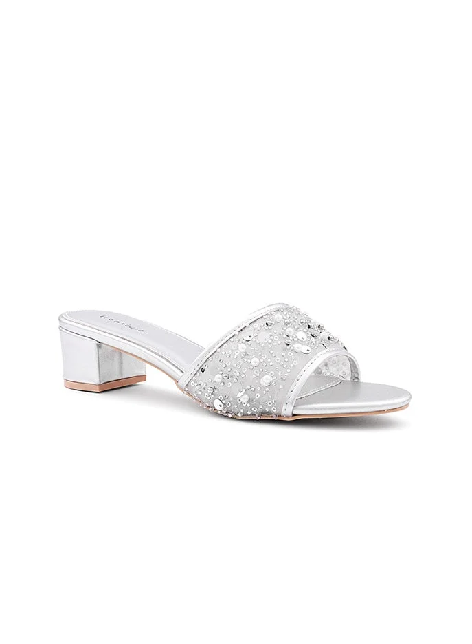 أيقون Modern open-toe heel slipper with a sleek silhouette.