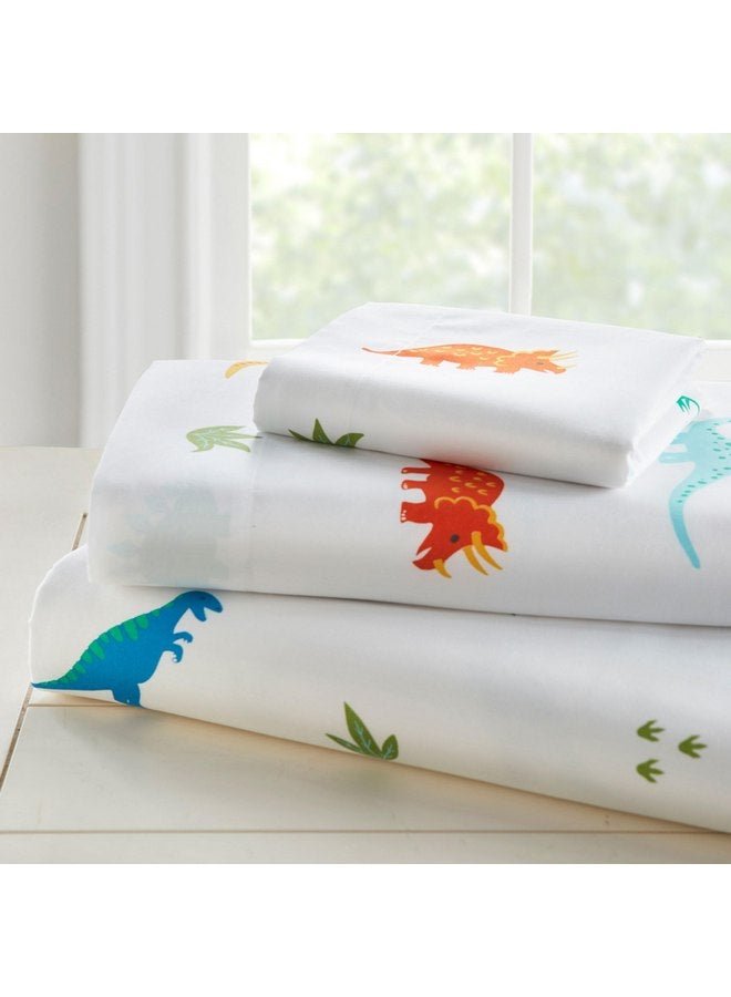 Wildkin Kids Microfiber Toddler Sheet Set for Boys and Girls, Bedding Sheet Set Includes Top Sheet, Fitted Sheet, and One Standard Pillow Case (Jurassic Dinosaurs) - Image 1