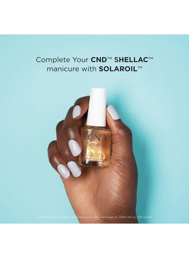 CND Shellac Gel Nail Polish XPRESS5 Top Coat, Crystal Shine Scratch Resistant Final Step Protective Longwear with No Nail Damage, 0.25 fl oz - Image 4