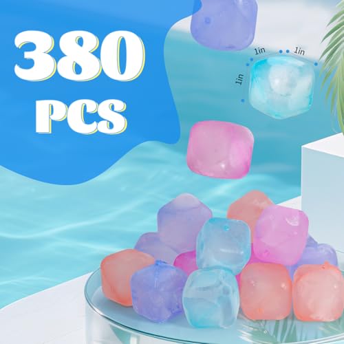 Tngan 380 Pack Color-changing Reusable Ice Cube, Plastic Ice Cubes for Drinks, Washable Refreezable BPA Free, Non-Melting Ice Cubes for Whiskey, Cocktails, Wine, Coffee (Color-changing) - Image 2