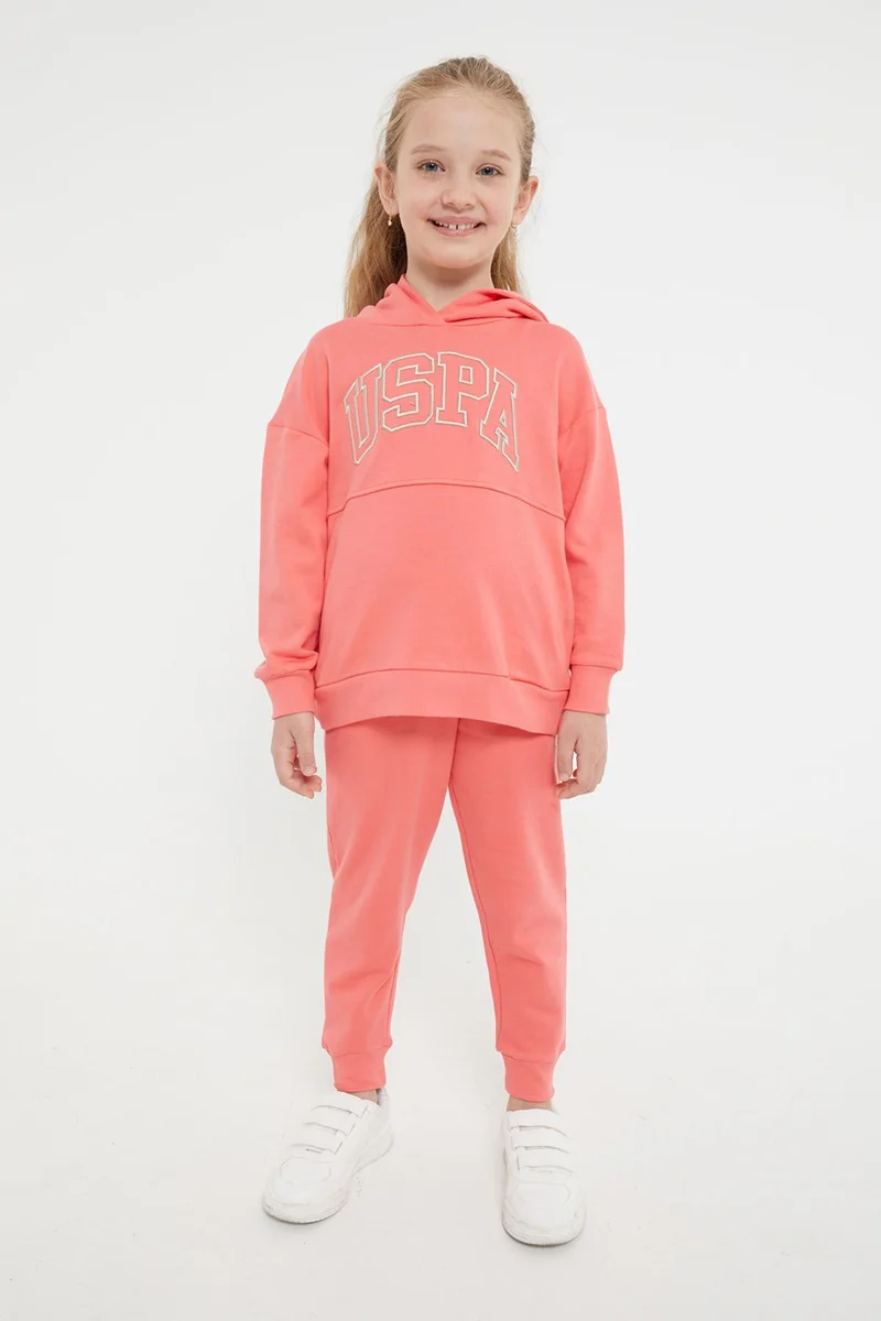U.S. Polo Assn. BASE. Polo Assn. Base. Polo Assn Licensed Classic Coral Girl Child Tracksuit Set