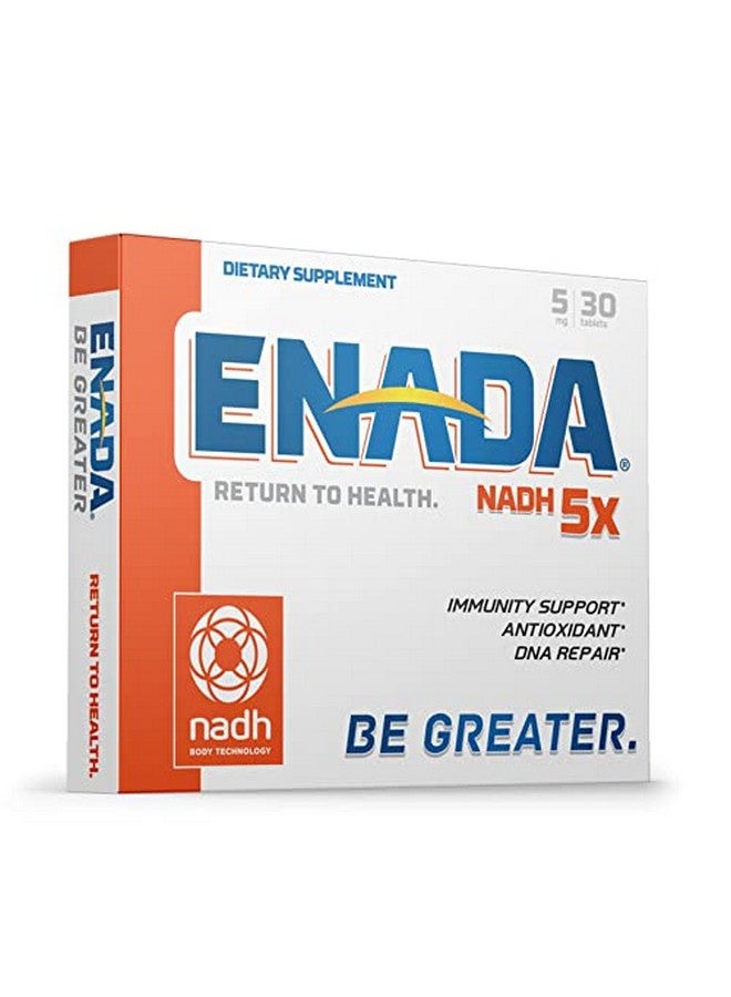 ENADA 5X Nadh Supplement Reduced Nad More Efficient Than Nmn  Natural Energy Supplement That Support Immunity Dna Repair Antioxidant  Serves As Energy And Memory Booster  30 Tablets 1 Per Serving - Image 1