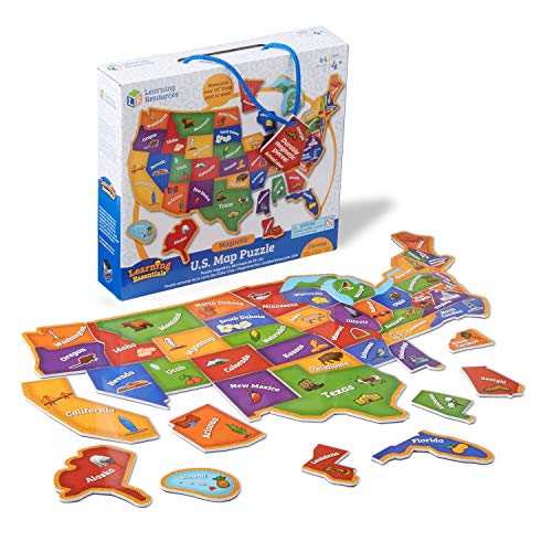 Learning Resources Magnetic US Map Puzzle Educational Map of the United States of America Geography Matching Games Kids Homeschool and Classroom Must Haves Gifts for Boys and Girls - Image 1
