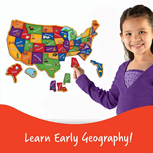 Learning Resources Magnetic US Map Puzzle Educational Map of the United States of America Geography Matching Games Kids Homeschool and Classroom Must Haves Gifts for Boys and Girls - Image 5