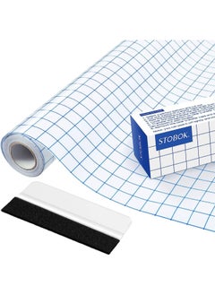 Clear Vinyl Transfer Tape Roll 30x500cm Medium Tack Vinyl Transfer Tape 5 Mil Clear Transfer Paper for Decals Signs Windows Stickers  Blue