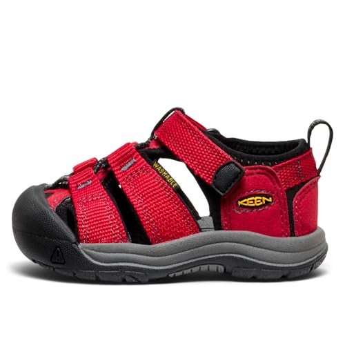 KEEN Unisex-Child Newport H2 Closed Toe Water Sandals, Ribbon Red/Gargoyle, 4 Big Kid - Image 3