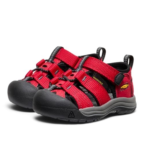 KEEN Unisex-Child Newport H2 Closed Toe Water Sandals, Ribbon Red/Gargoyle, 4 Big Kid - Image 4