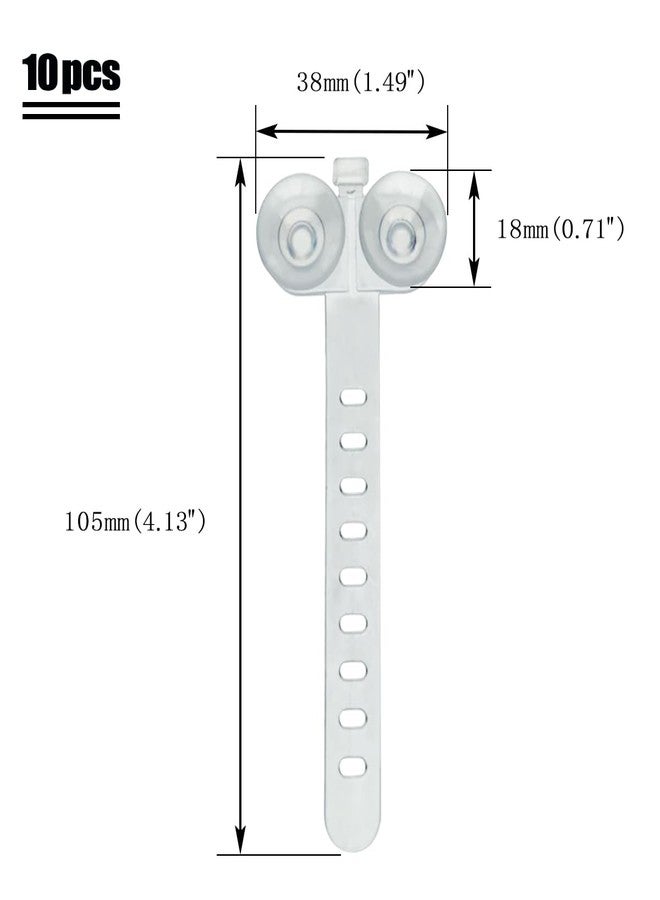 IAFVKAI 10pcs Suction Cups with Transparent Ties, Rubber Sucker for Aquarium Plant Tank Home Kitchen Hanging Organization - Image 2