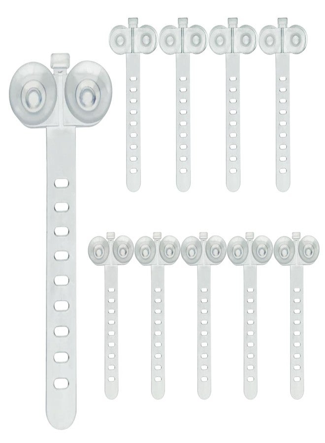 IAFVKAI 10pcs Suction Cups with Transparent Ties, Rubber Sucker for Aquarium Plant Tank Home Kitchen Hanging Organization - Image 1