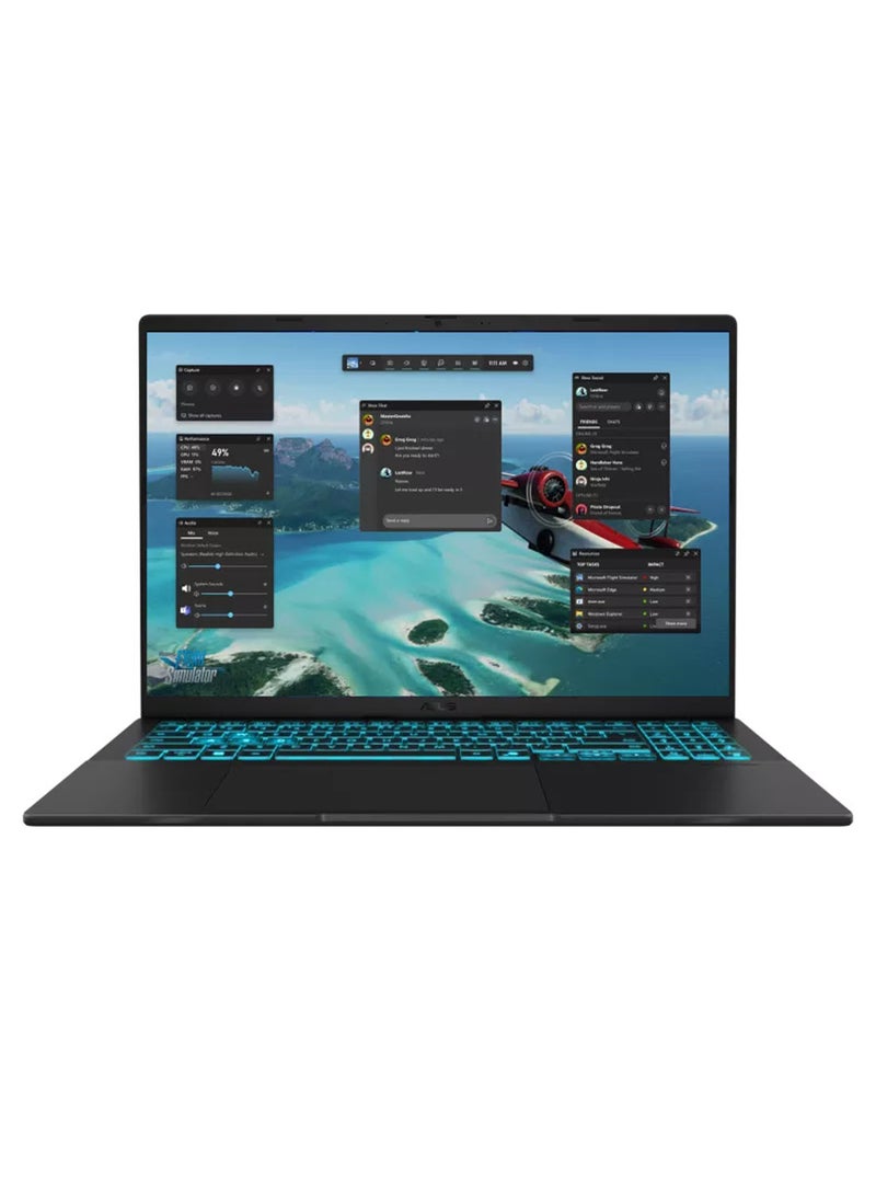 أسوس لابتوب فيفوبوك بشاشة WUXGA مقاس 16 بوصة (1920x1200)، معالج Core 7-240H/ذاكرة وصول عشوائي DDR5 سعة 32 جيجابايت/قرص صلب SSD سعة 1 تيرابايت/نظام تشغيل ويندوز 11 هوم/ الإنجليزية/العربية - Image 1