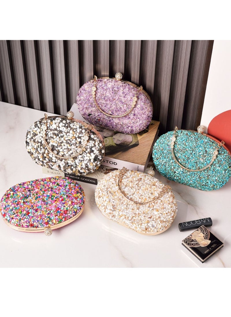 Miluraining - Women Clutch Bag Evening Bag Purse with rhinestone diamond decoration decoration Small Crossbody Bag Handbag Shoulder Bag Satchel Bags Suitable for Party Prom Wedding - Image 1