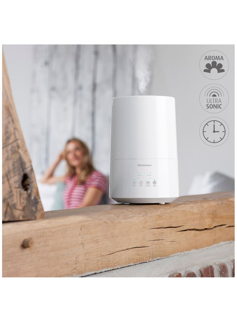 Medisana - medisana AH 661 Ultrasonic Humidifier, Air Purifier for Bedroom and Living Room, Nebuliser with Aroma Compartment and Heating Function Against Dry Air, 3.5 Litres - Image 1