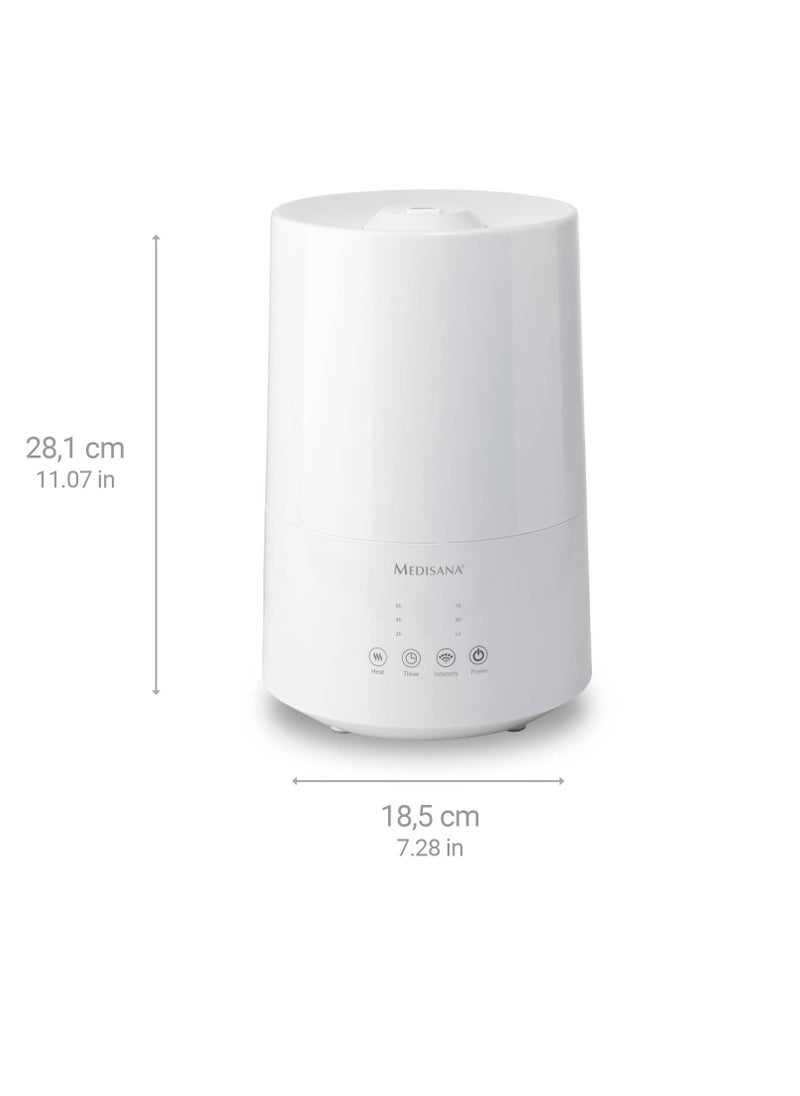 Medisana - medisana AH 661 Ultrasonic Humidifier, Air Purifier for Bedroom and Living Room, Nebuliser with Aroma Compartment and Heating Function Against Dry Air, 3.5 Litres - Image 1