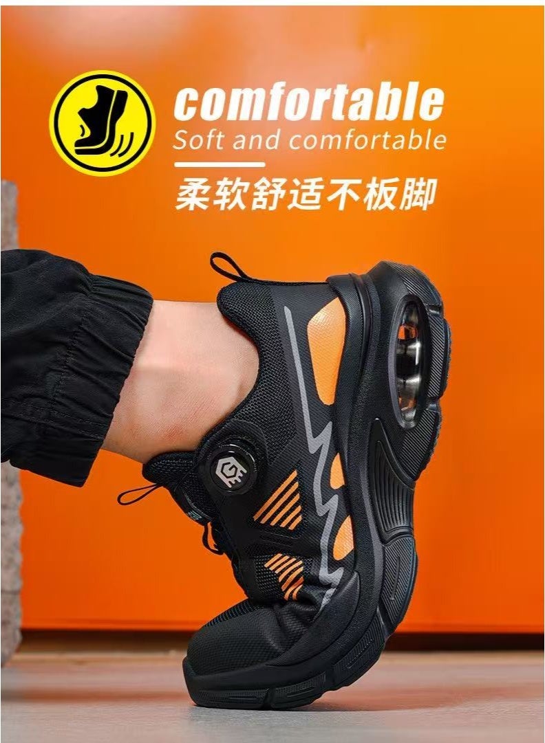 سكاي فيو أحذية أمان للرجال والنساء، أحذية عمل واسعة قابلة للتنفس بنعل ناعم متين، أحذية رياضية مريحة مقاومة للانزلاق للإنشاءات الصناعية بمقاسات من 41 إلى 46 - Image 3