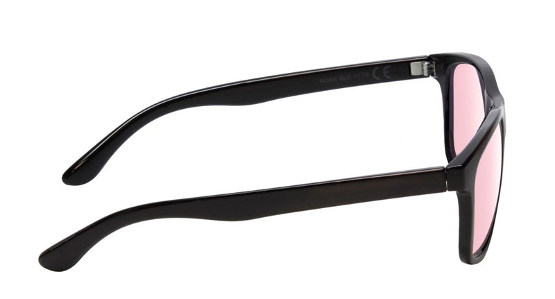 Calabria Noah Panthos Pink Tint FL-41 Glasses Gloss Black Men Women Migraine Glasses FL41 Fluorescent Blue Light Sensitivity - Image 3