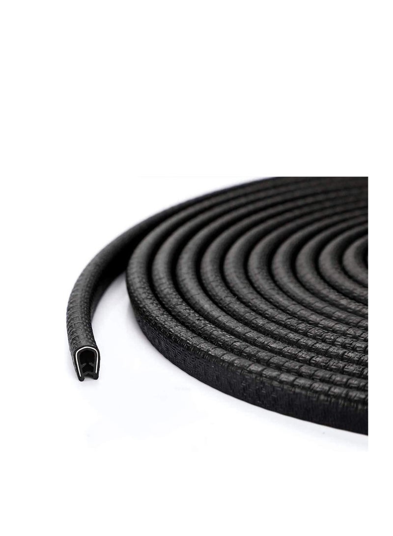 SYOSI Car Door Edge Guards 16.4 Ft U Shape Edge Trim Rubber Strip Seal Protector No Glue Required Car Protection Door Edge Fit for Most Car White - Image 1