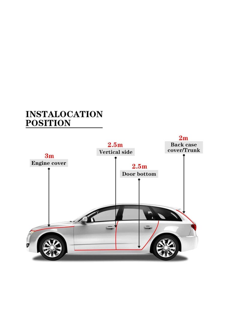 SYOSI Car Door Edge Guards 16.4 Ft U Shape Edge Trim Rubber Strip Seal Protector No Glue Required Car Protection Door Edge Fit for Most Car White - Image 2