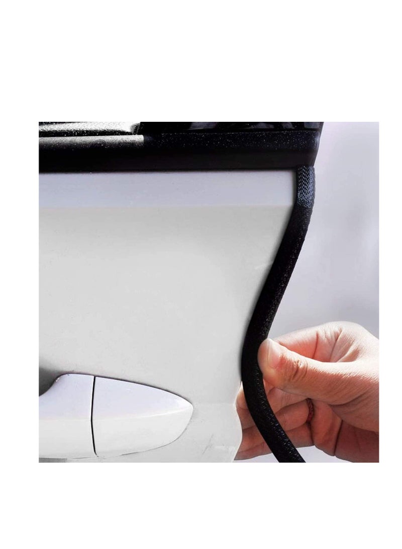 SYOSI Car Door Edge Guards 16.4 Ft U Shape Edge Trim Rubber Strip Seal Protector No Glue Required Car Protection Door Edge Fit for Most Car White - Image 3