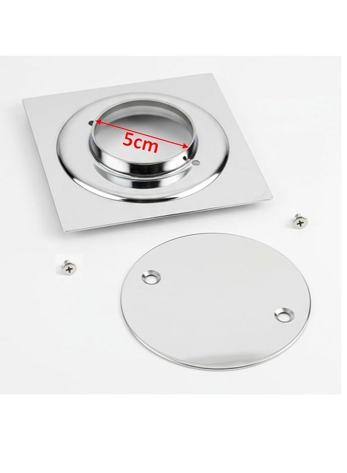 Biella 10x10cm Stainless Steel Floor Drain Trap – Grade 304 Mirror Finish, Rust-Proof, Anti-Odor Clean Out for Bathroom, Kitchen, Balcony & Laundry Use - Image 4