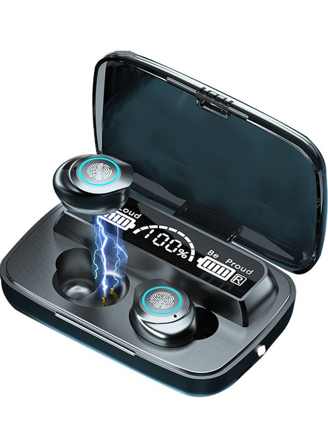 سماعة رأس لاسلكية تعمل بالبلوتوث مزودة بخاصية التحكم باللمس وشاشة لعرض حالة البطارية أسود - Image 1