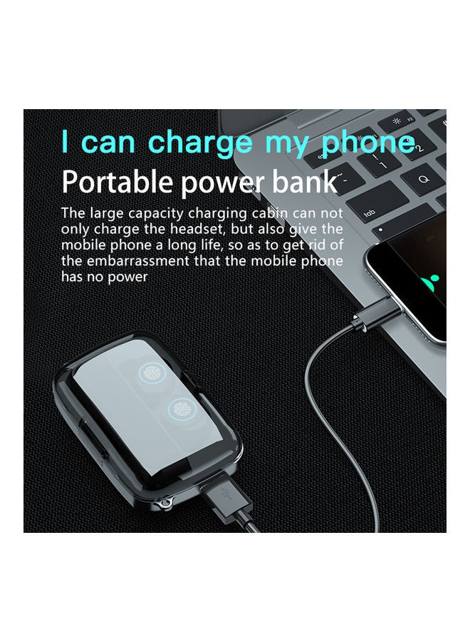 سماعة رأس لاسلكية تعمل بالبلوتوث مزودة بخاصية التحكم باللمس وشاشة لعرض حالة البطارية أسود - Image 4