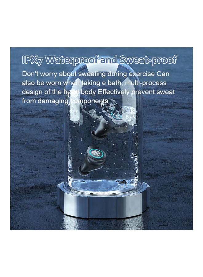 سماعة رأس لاسلكية تعمل بالبلوتوث مزودة بخاصية التحكم باللمس وشاشة لعرض حالة البطارية أسود - Image 3