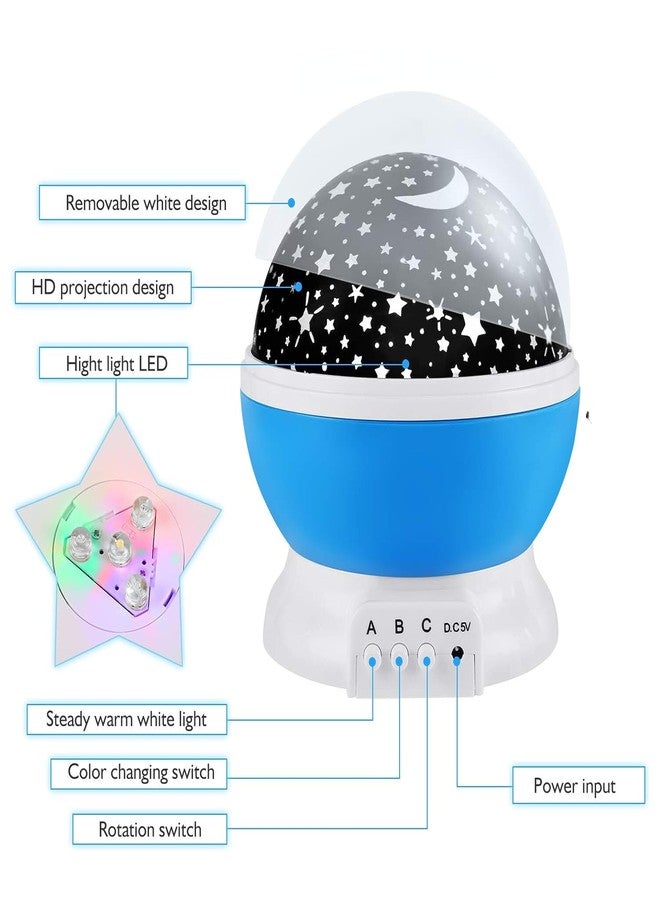 Sument Moon Night Lamp for Bedroom and Home Star Projector Multi-Coloured Led Light for Baby Asleep Peacefully Projection Glow in The Dark Stars & Moon Lamps for 2-9 Years Children Gift for Kids - Image 5
