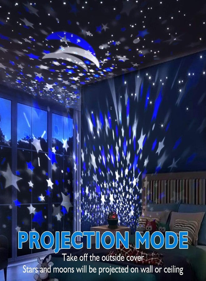 Sument Moon Night Lamp for Bedroom and Home Star Projector Multi-Coloured Led Light for Baby Asleep Peacefully Projection Glow in The Dark Stars & Moon Lamps for 2-9 Years Children Gift for Kids - Image 2